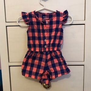 Super Cute Neon Pink Baby Girl Romper